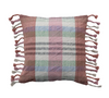 Plaid Pillow w/ Fringe