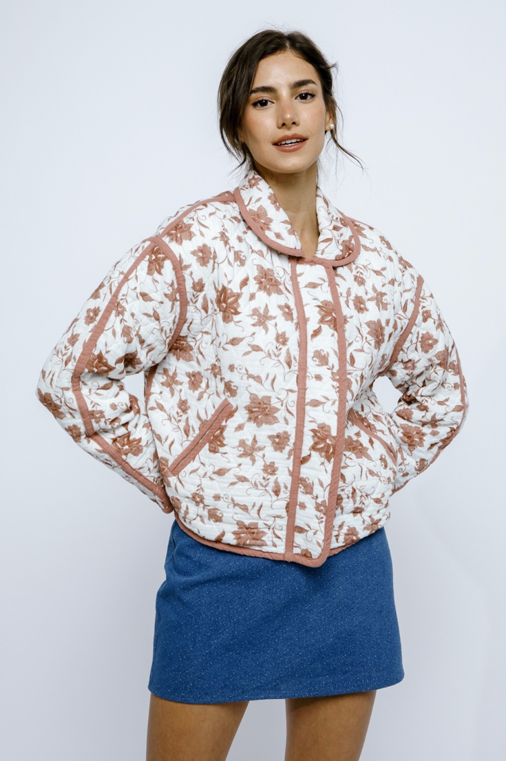 Floral Print Padded Jacket