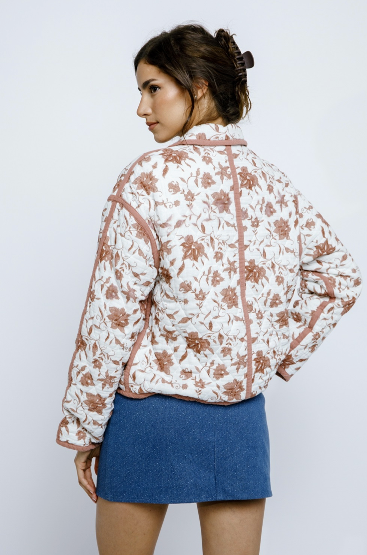 Floral Print Padded Jacket