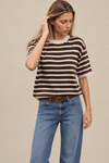 Stephanie Short Sleeve Striped Sweater