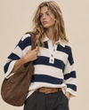 Taylor Stripe Polo Sweater