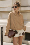 Lanie Faux Suede Bomber Jacket
