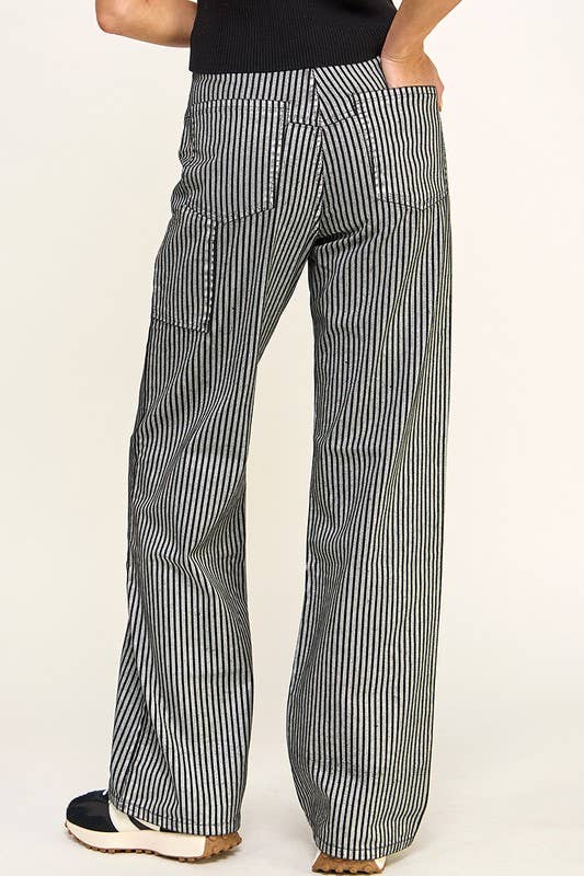 Stripe Metallic Jeans