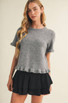 Bobbie Ruffle-Trim Sweater Top