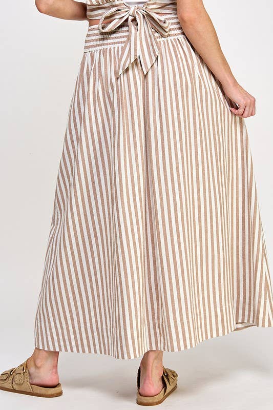 Striped Midi Skirt