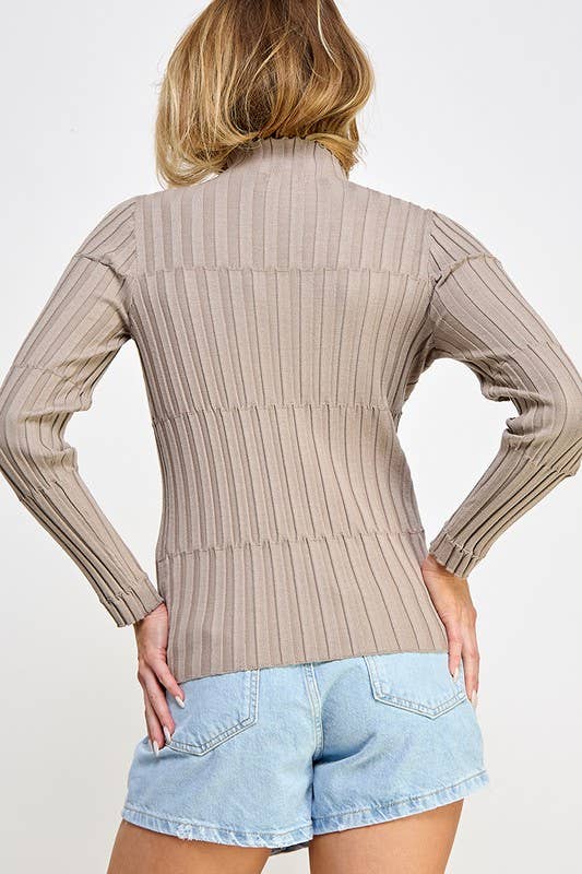 Rib Knit Long Sleeve Top