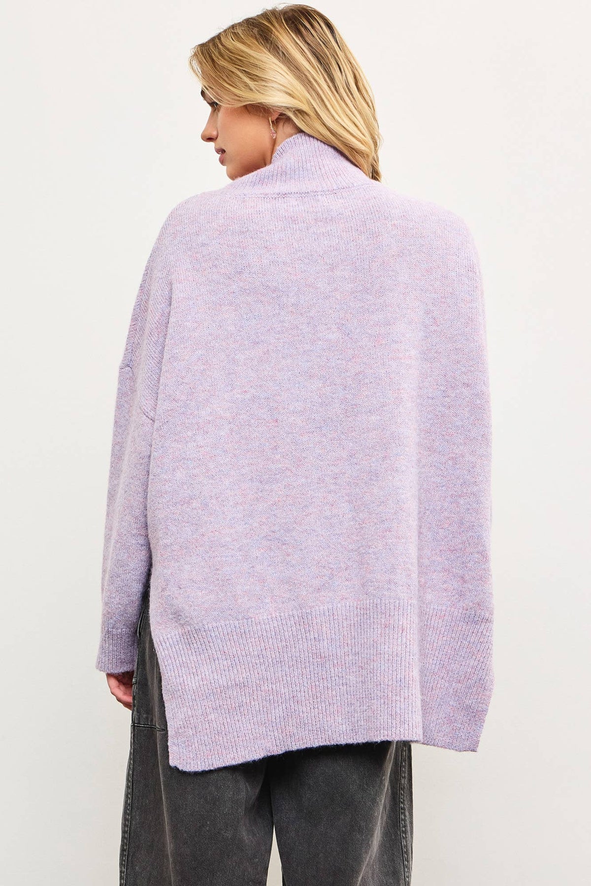 Mock Neck Oversized Sweater