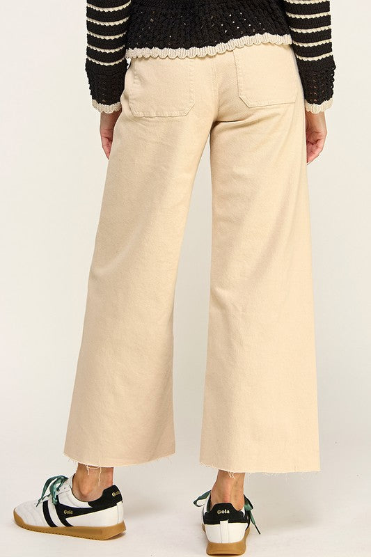 High Rise Crop Wide Leg Jeans