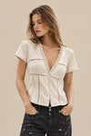 Kacey Satin Lace Top