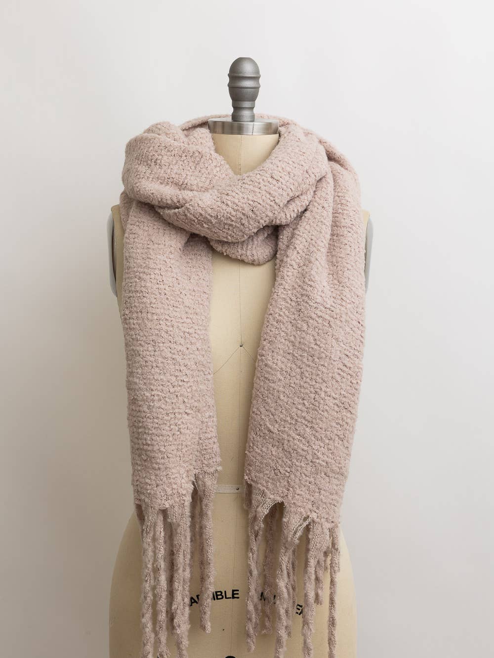 Cozy Knit Scarf with Tassels