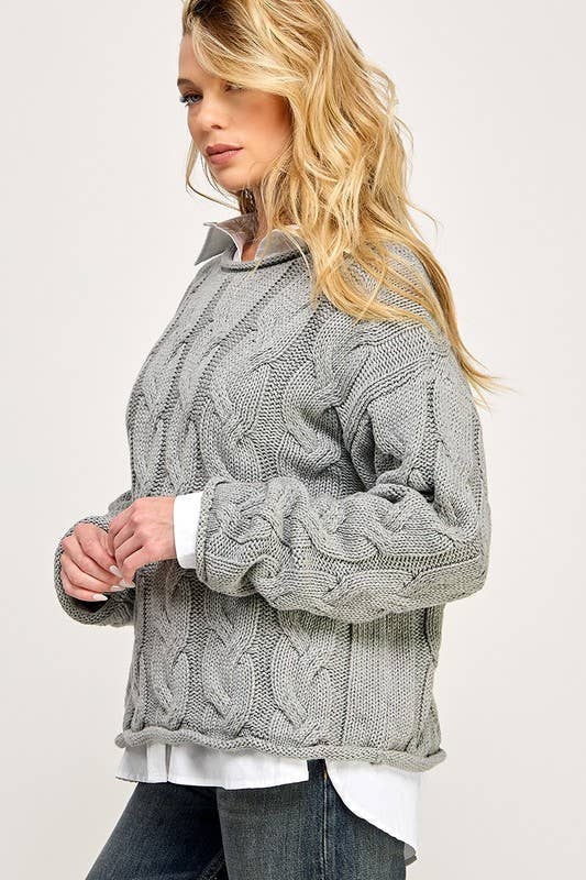 Chunky Twist Weave Sweater