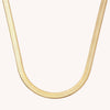 Gold Herringbone Necklace Wide