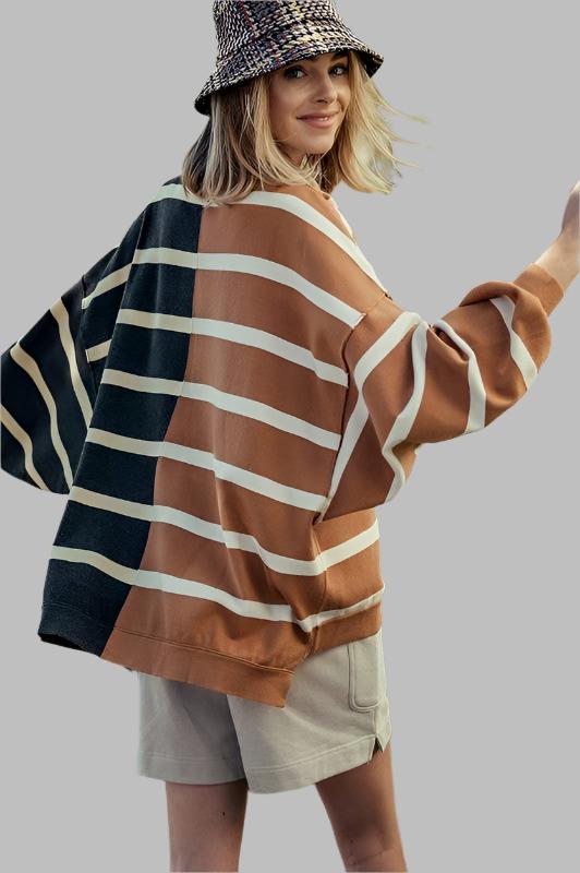 Two Tone Stripe Sweater