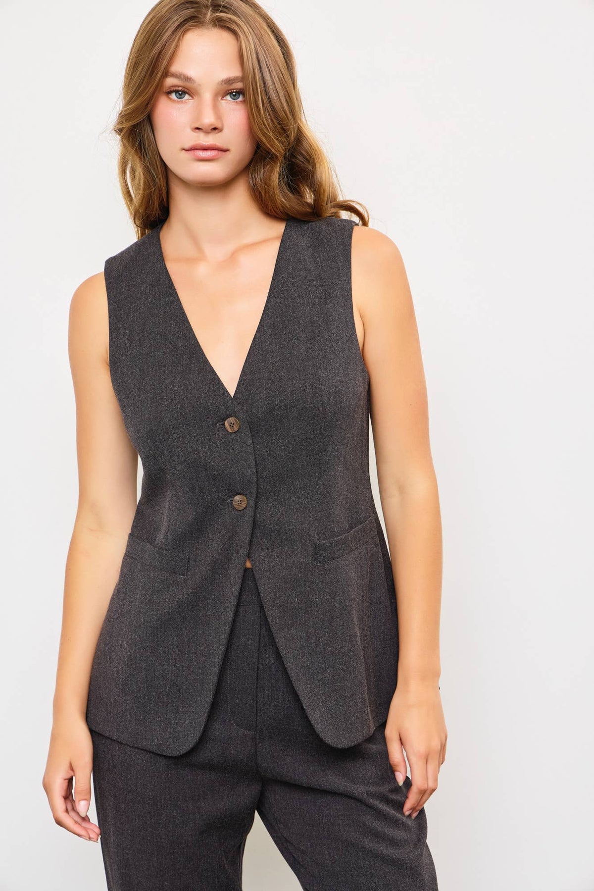 Button Front Vest