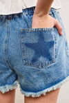 Sally Star Denim Shorts
