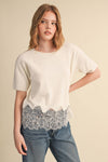 Jolie Lace Hem Top