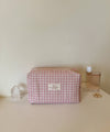 Pink Gingham Pouch
