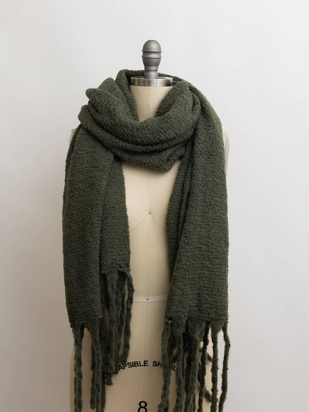 Cozy Knit Scarf with Tassels