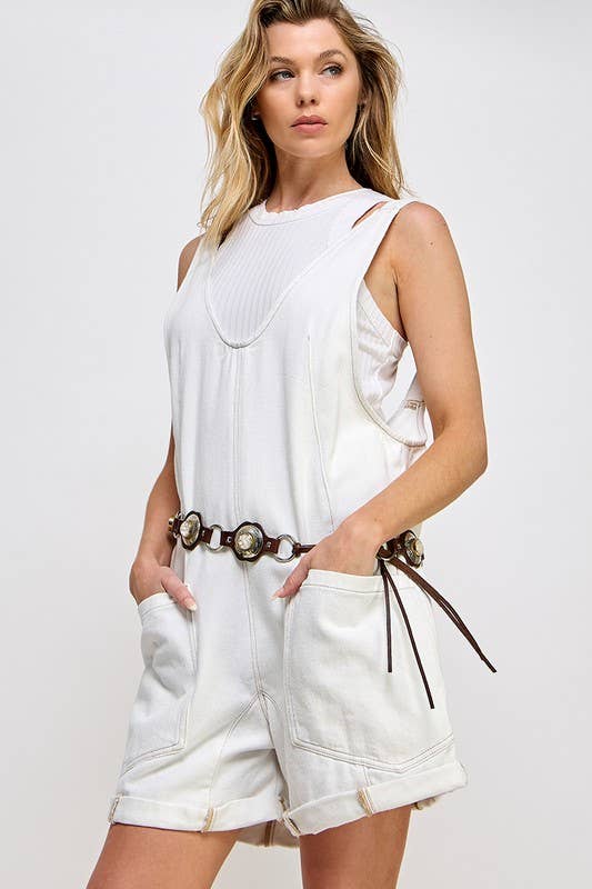 White Cotton Romper