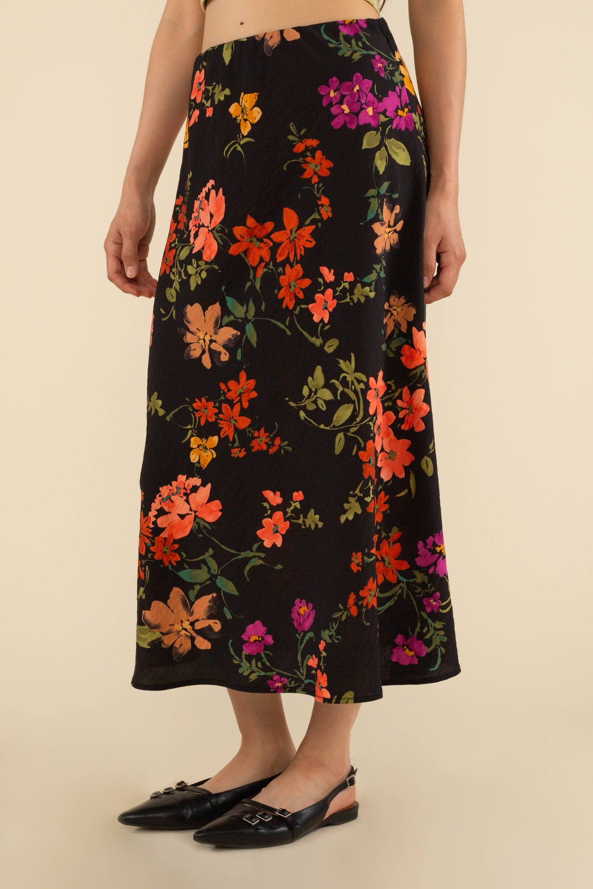 Floral Midi Skirt