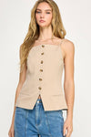 Fran Fitted Button Blouse