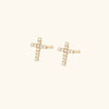 Crystal Cross Studs