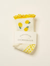 Lemon Ruffle Grip Sock