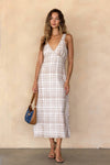 Julia Plaid Midi Dress