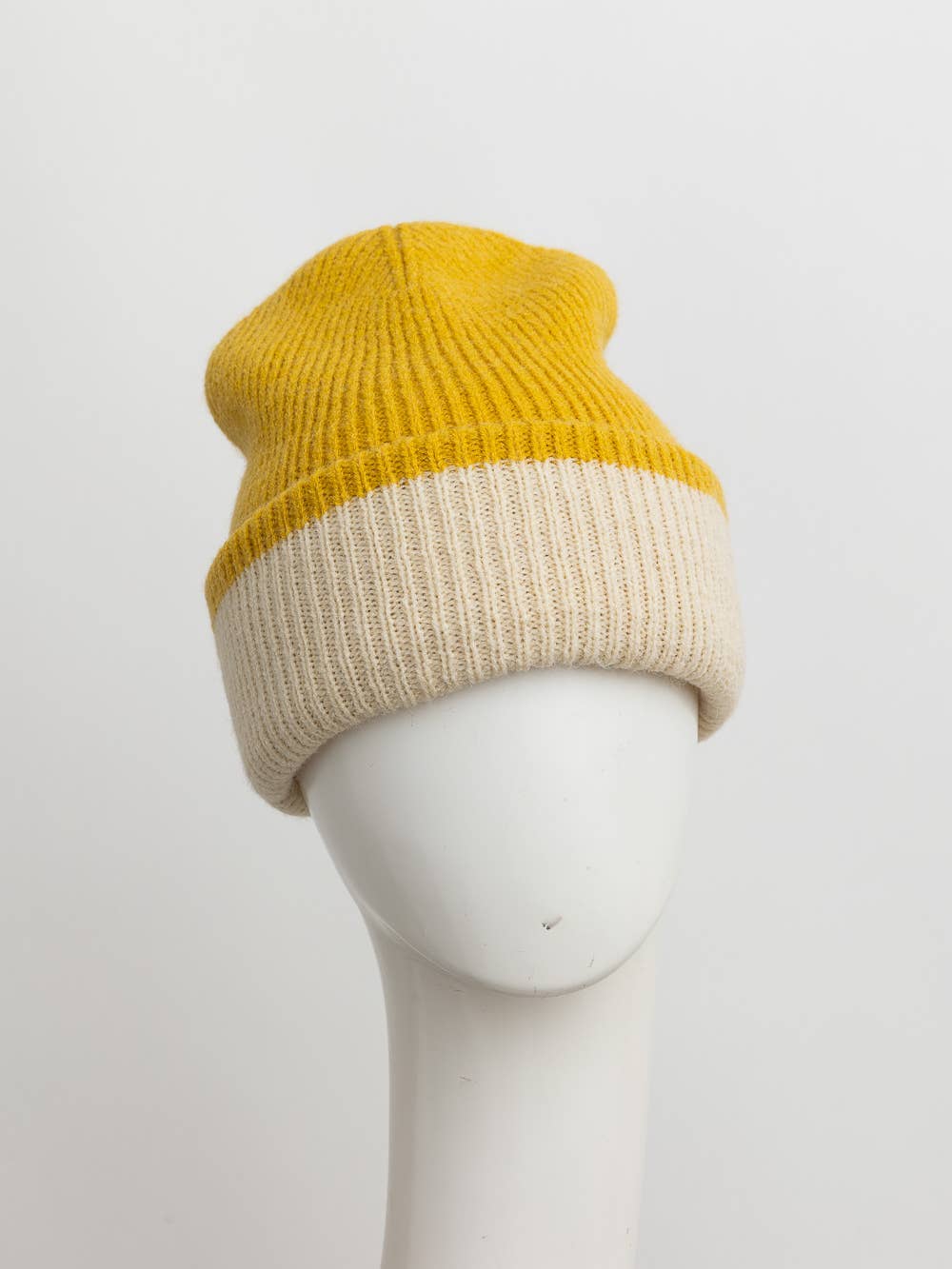 Basic Knit Two Tone Beanie