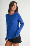 Monica Thermal Knit Long Sleeve Top