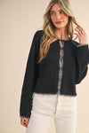 Callie Contrast Stitch Cardigan