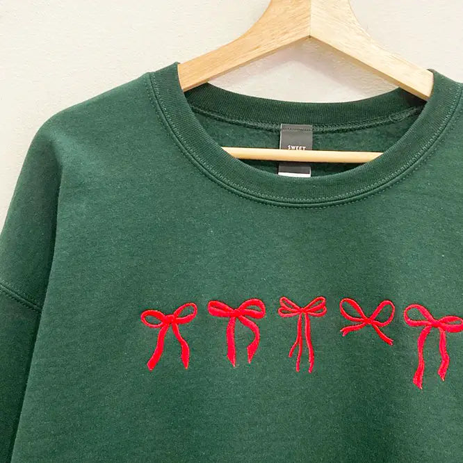 Embroidered Mini-Bows Sweatshirt