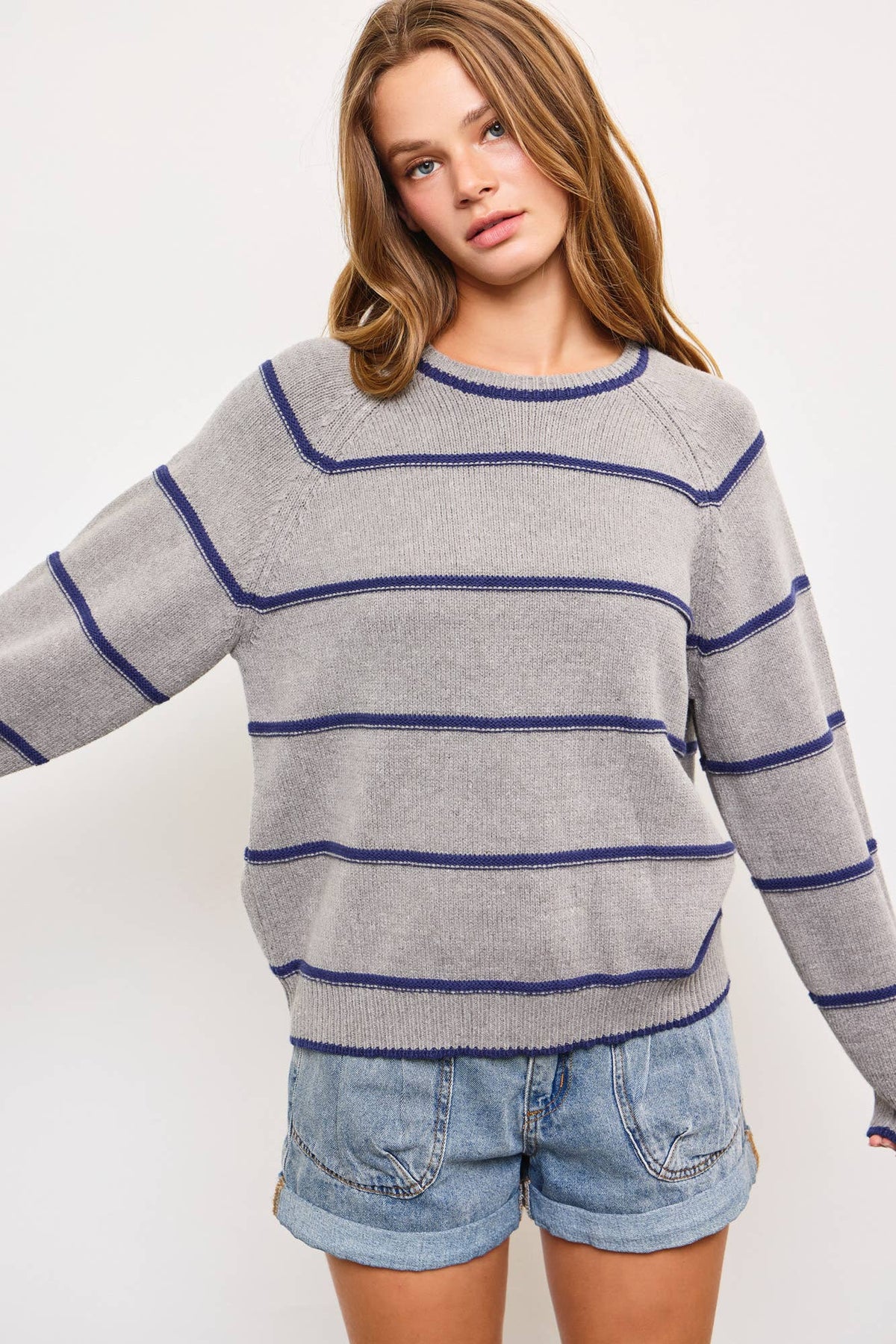 Striped Thick Knit Top