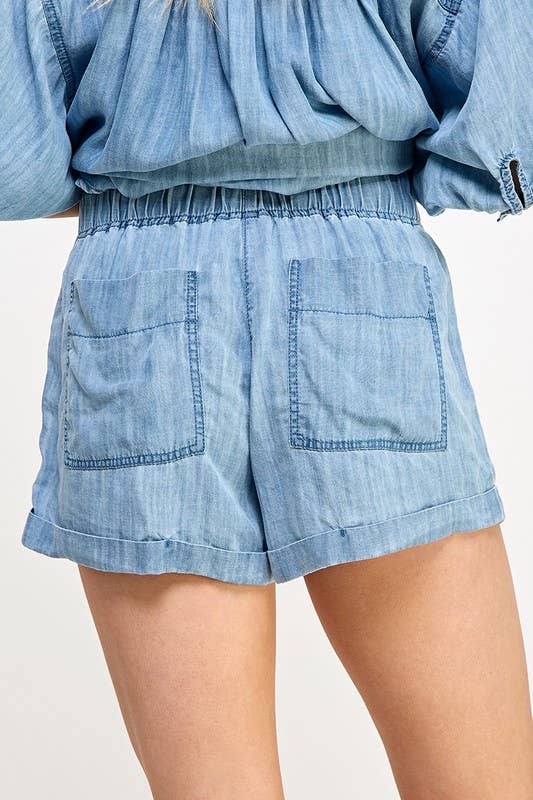 High Waisted Tie Short