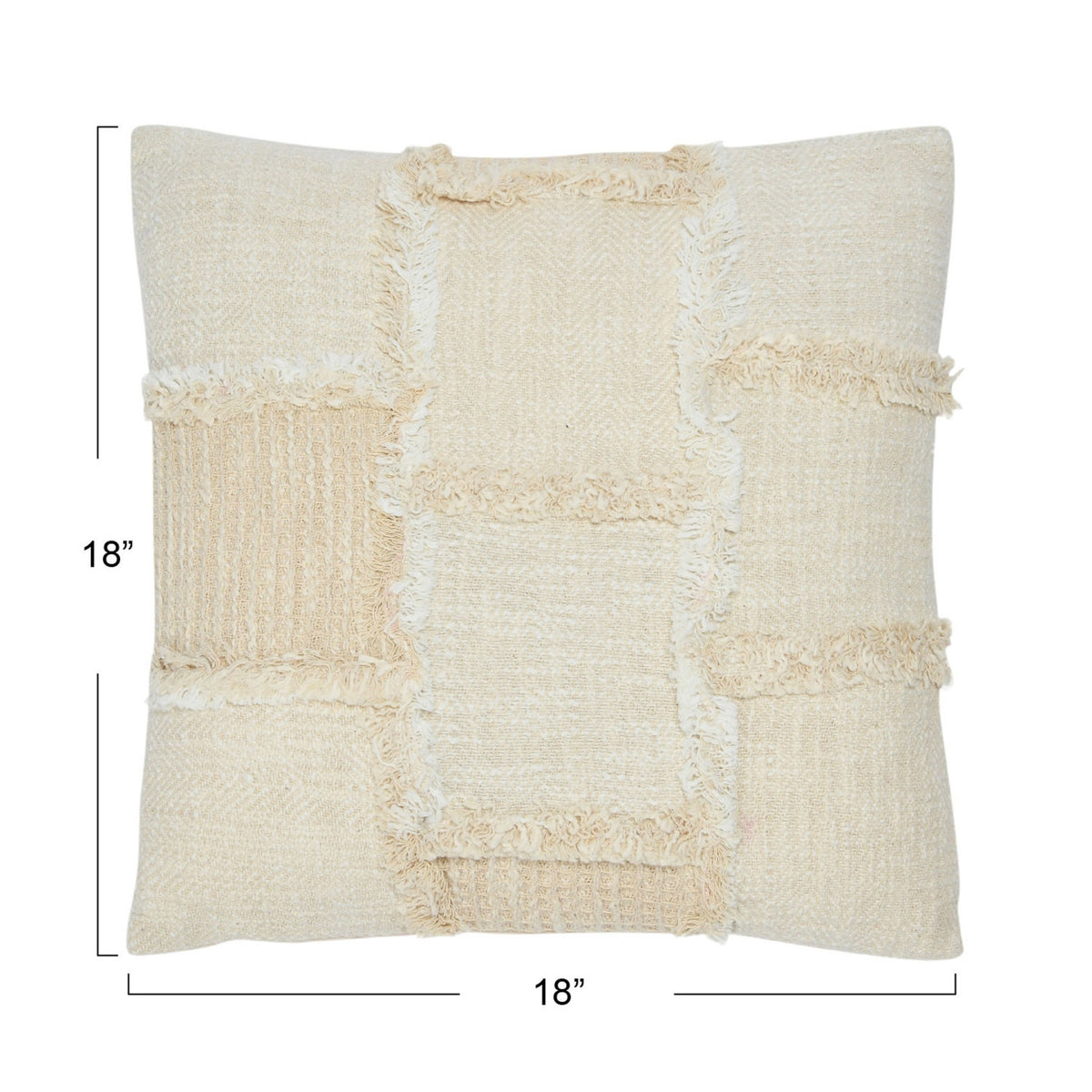 Patchwork Frayed Pillow