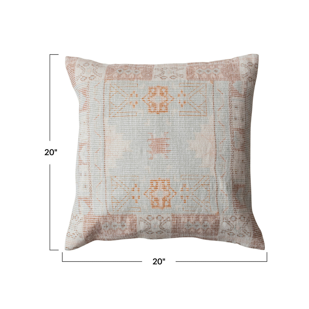 Chenille Distressed Print Pillow