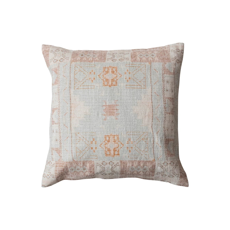 Chenille Distressed Print Pillow