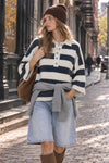 Taylor Stripe Polo Sweater
