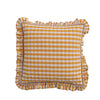 Checkered Pattern & Ruffle Pillow