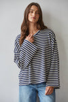 Hattie Striped Crew Neck Top