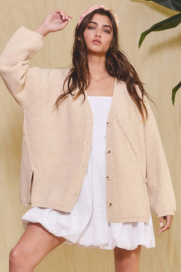 Slouchy Button Up Cardigan