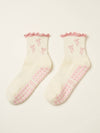 Bow Ruffle Grip Sock