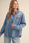 Maren Embroidered Denim Shirt