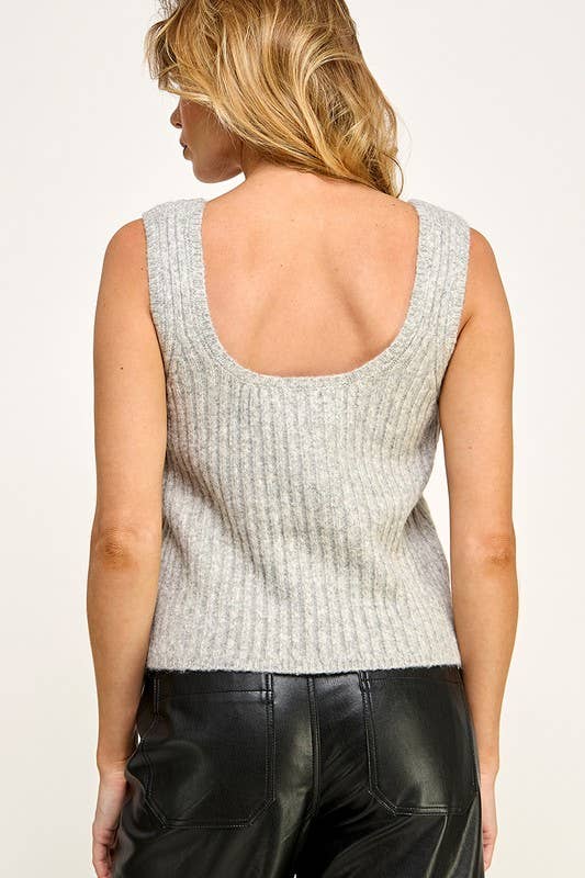 Knitted Round Neck Tank