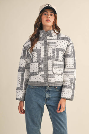 Allie Bandana Quilted Jacket