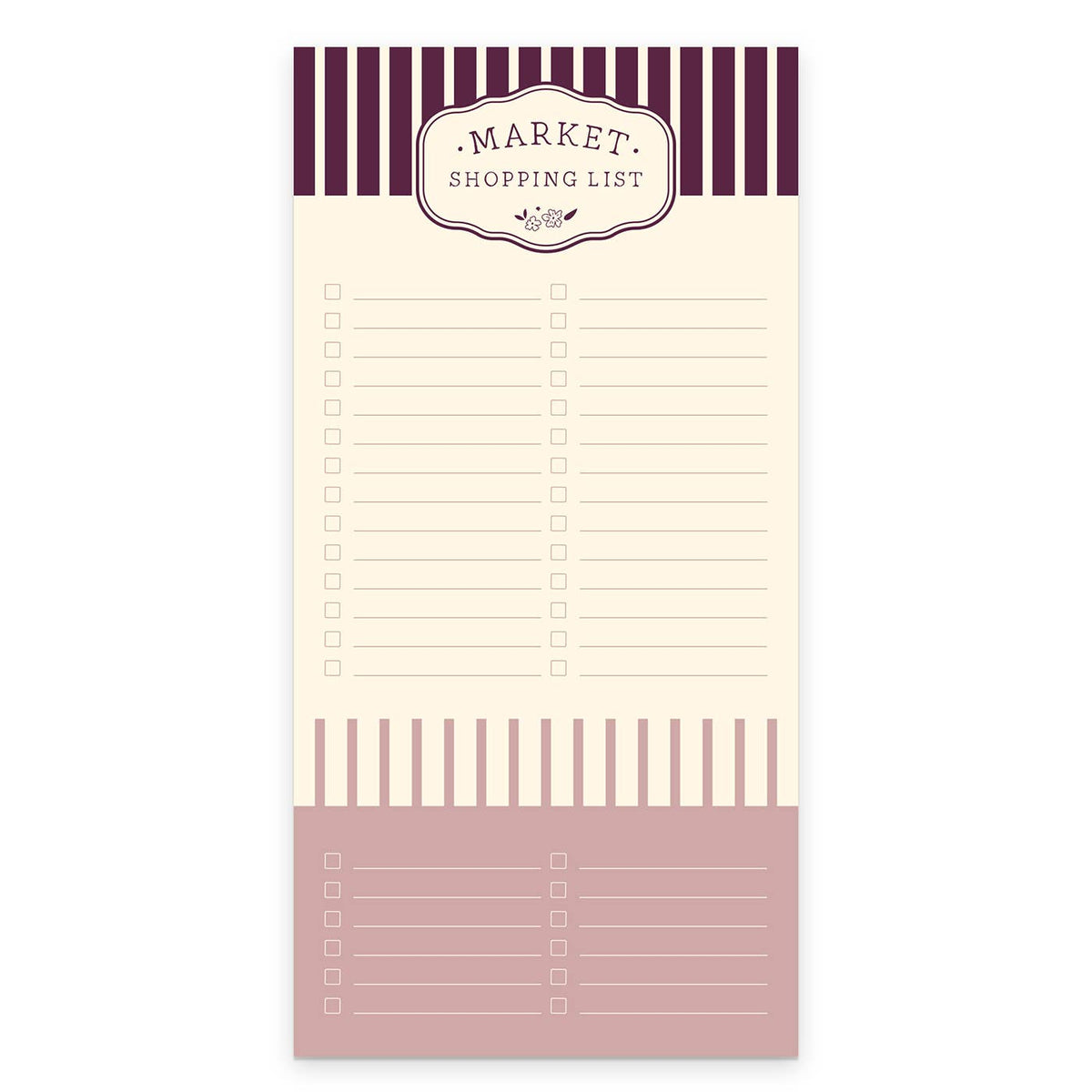 Framed Floral Market List Notepad