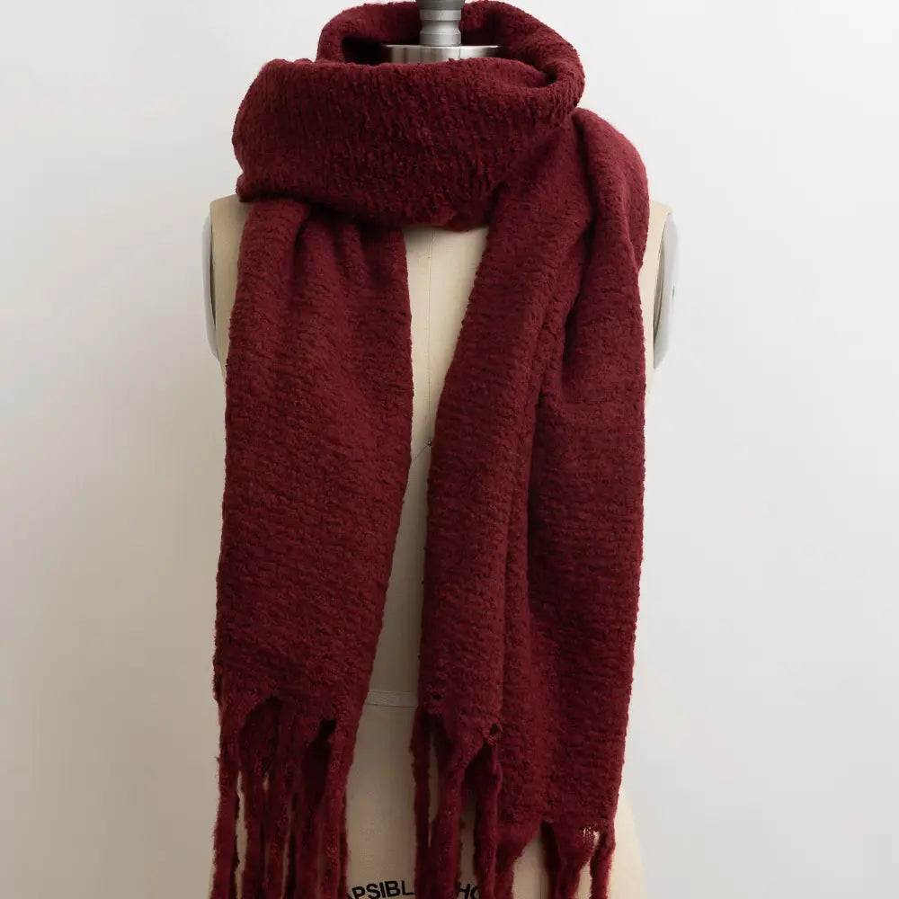 Cozy Knit Scarf with Tassels