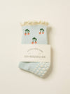 Cherry Ruffle Grip Sock