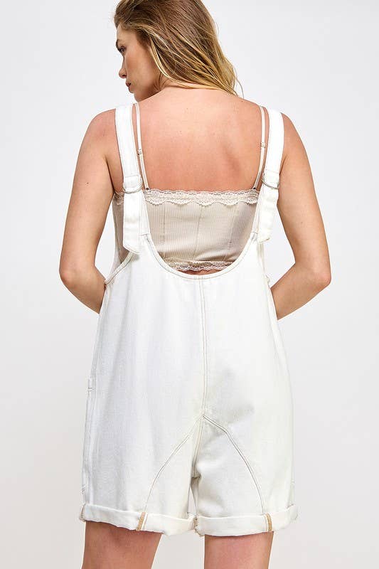 White Cotton Romper