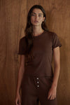 Irene Pointelle Short Sleeve Top